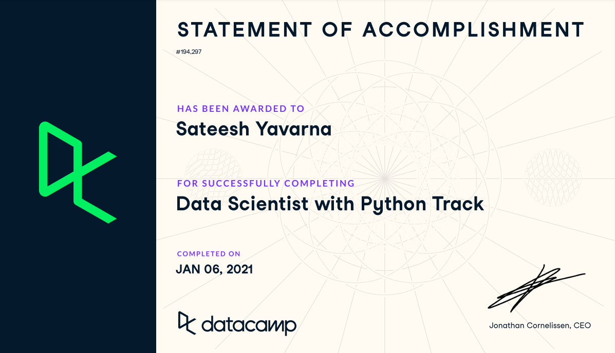 DataCamp - Data Science using Python