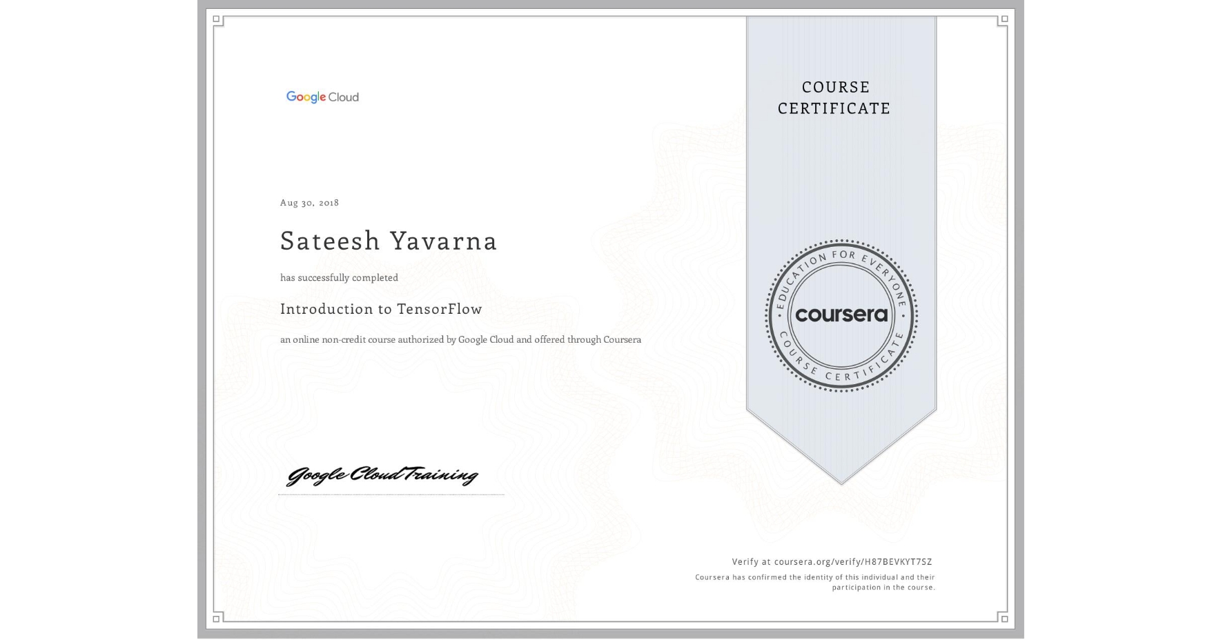Introduction to Tensorflow